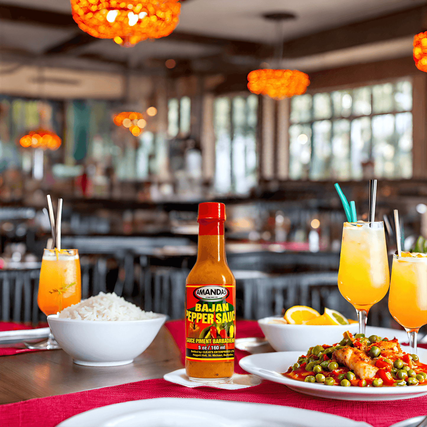 Barbadian Hot Pepper Sauce bottle, Authentic Caribbean Bajan Hot Sauce, 160 ml pepper sauce for spicy flavor