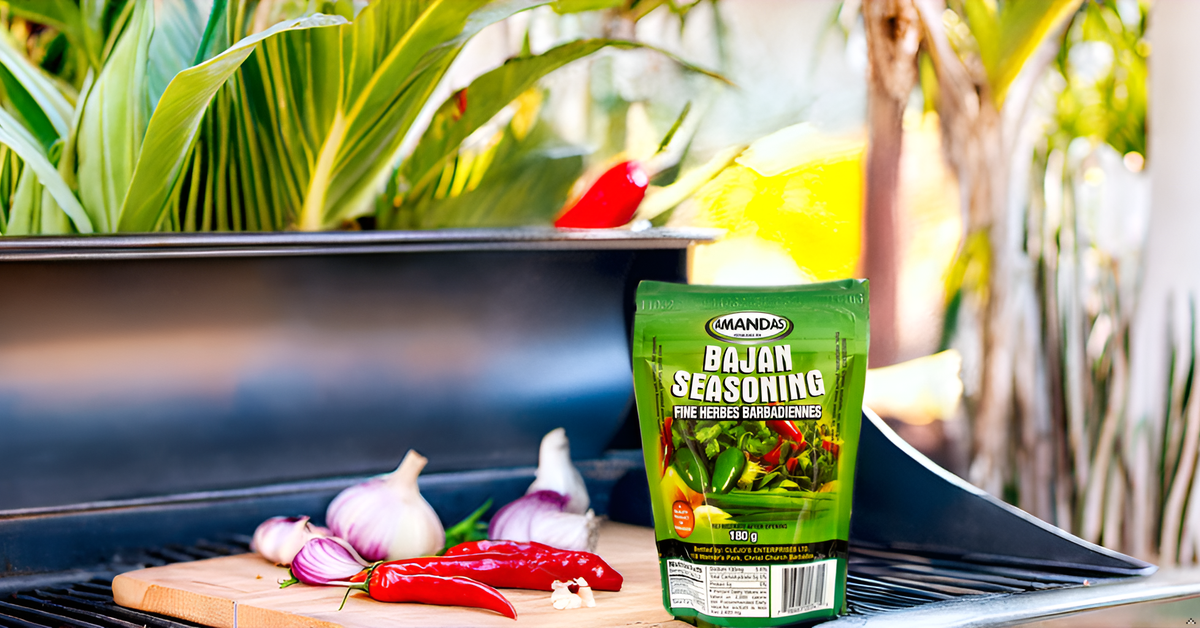 Amandas Bajan Seasoning Marinade 180 g | Authentic Caribbean Marinade with Pepper | Perfect Marinade for Meat, Chicken, Poultry, Fish & Vegetables | Made in Barbados