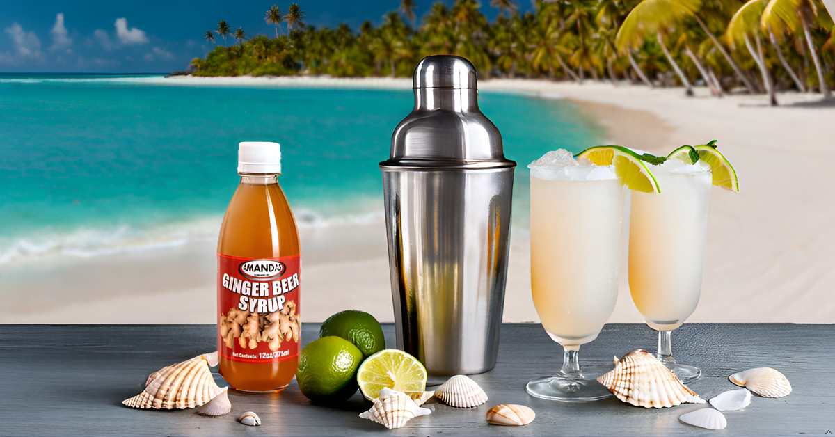 Amandas Ginger Beer Sorrel Syrup | Bajan Ginger Beer Syrup | Made in Barbados (375 ml)