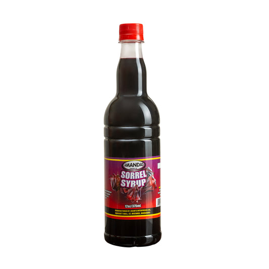 Amandas Barbadian Sorrel Syrup 750 ml | Vegan Bajan Sorrel Syrup | Perfect for Drinks, Cocktails, Coffee, & Baking | Made in Barbados