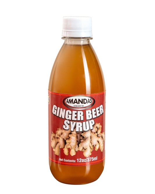 Amandas Ginger Beer Sorrel Syrup | Bajan Ginger Beer Syrup | Made in Barbados (375 ml)