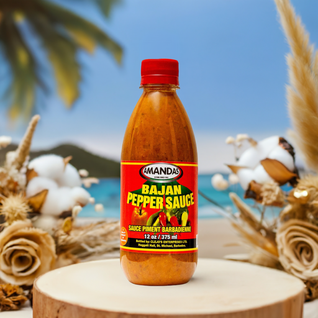 pepper sauce on tree stump at beach