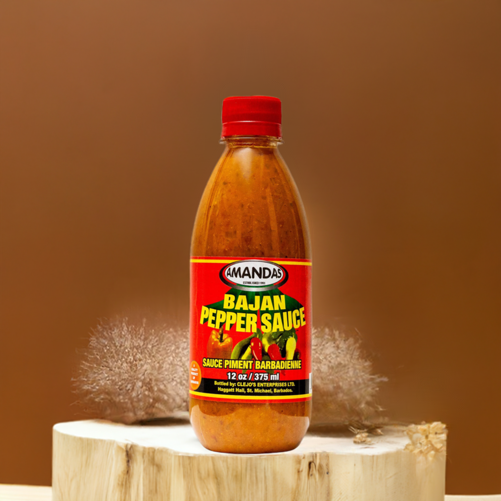 pepper sauce on tree stump