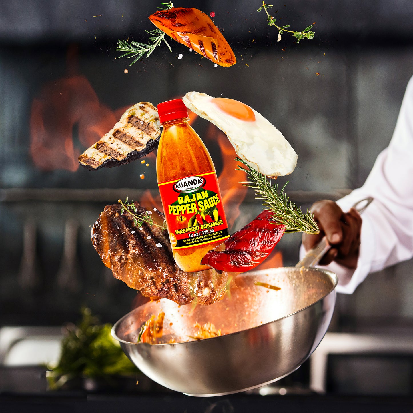 pepper sauce in the air