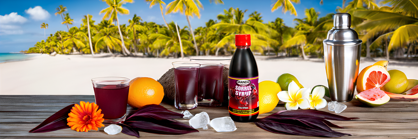 Amandas Barbadian Sorrel Syrup | Bajan Sorrel Syrup | Made in Barbados (375 ml)